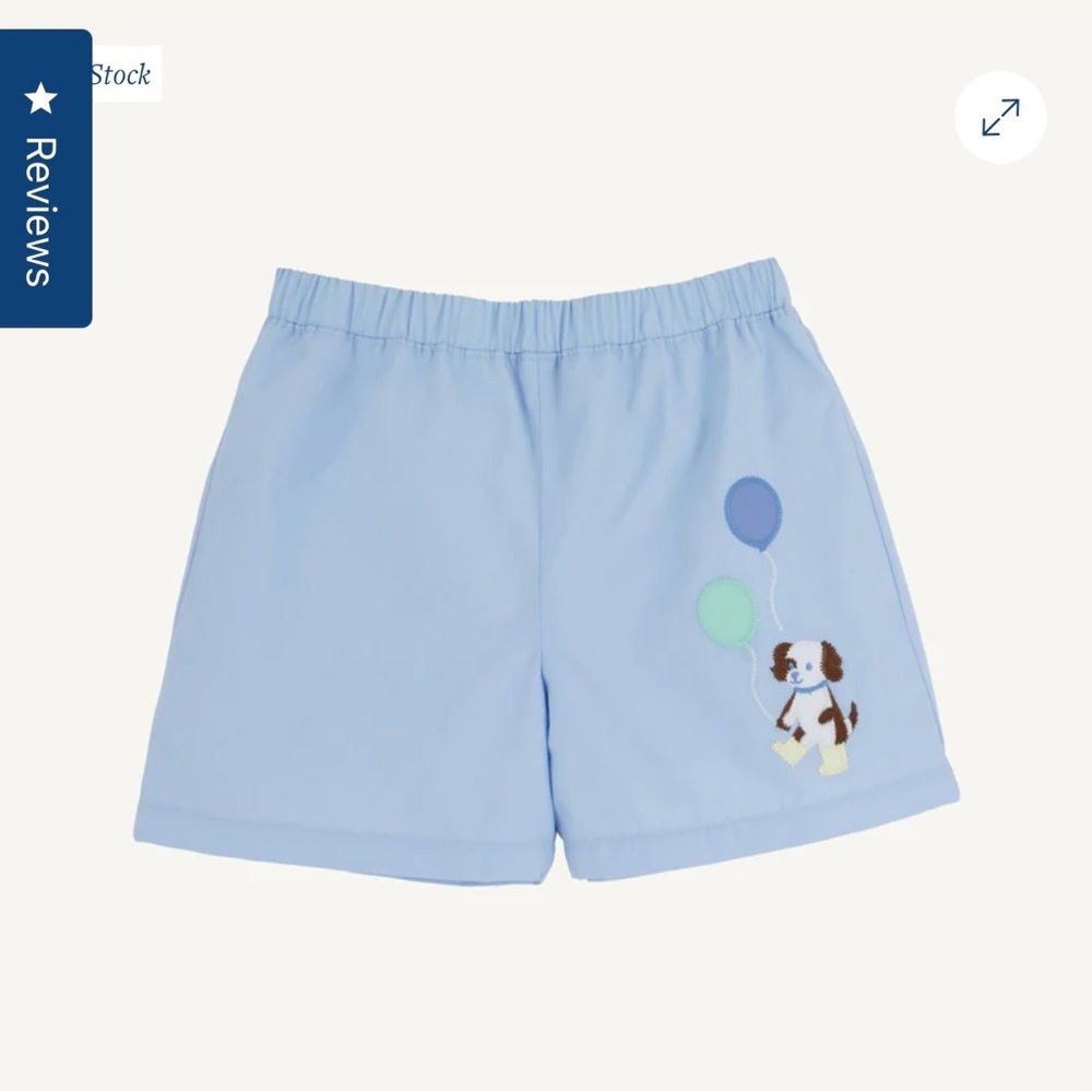 TBBC Blue Kids Shorts with Balloon Dog Design- Size 6- NWT